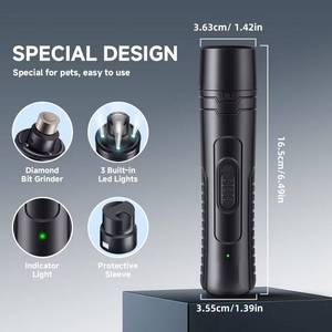 Cortauñas Eléctrico para Mascotas con Tres Luces, Recargable por USB, Herramienta de Aseo para Perros y Gatos - Product Image 5