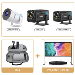 Thấp moq hy300 <span class=keywords><strong>Pro</strong></span> hy320 Mini Chiếu thông minh Android vide proyector 4k xách tay Android Beamer LED/LCD đèn tối đa 1080P - Product Image 2