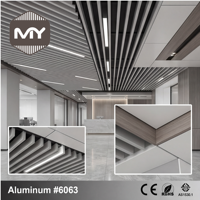 Bande de plafond en aluminium gris grainé imperméable, personnalisable, pour intérieur/extérieur, hôtel, salle de sport, ignifuge, insonorisant