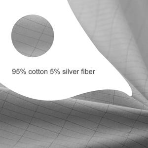 Drap de lit de mise à la terre Queen Size avec 5% d'argent et 95% de coton biologique, avec 2e cordon de mise à la terre pour usage domestique - Product Image 6