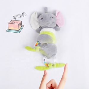 Mới Đến Trẻ Sơ Sinh Thú Nhồi Bông Đồ Chơi Với Dải Kéo Với Hộp Âm Nhạc Voi Bé Sang Trọng Rattle - Product Image 6