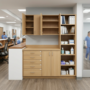 Gabinete de Almacenamiento Modular con Cerradura ModuStore Pro, con Cajones y Estantes Abiertos, Diseño Moderno para <span class=keywords><strong>Oficina</strong></span> en Casa - Product Image 2