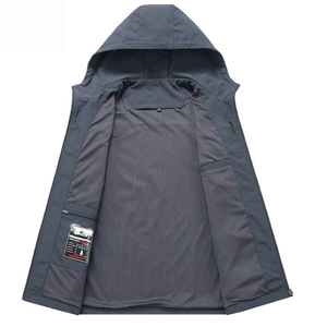 El nuevo abrigo de primavera y otoño para hombre, una chaqueta de trabajo con múltiples bolsillos para personas de mediana edad y jóvenes, es informal y holgado. - Product Image 3