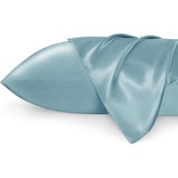 Taie d'oreiller de luxe standard en soie tissée 100% unie, anti-rides, pour hôtels et maisons, personnalisable en gros, pour le soin des cheveux