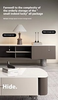 Meuble TV de luxe moderne, centre de divertissement, ensemble de rangement avec étagères ouvertes, construction en MDF et pierre, pieds en métal, compatible avec les téléviseurs de 65 pouces et plus