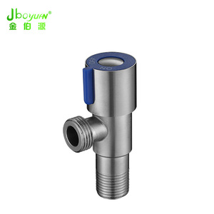 Stainless Steel Angle Valve 15mm Male Thread For Hot Cold Water Inlet With Red Blue Markings - Product Image 4