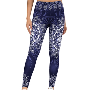 Leggings de Yoga de cintura alta para mujer Pantalones estampados de transferencia de calor que absorben el sudor con diseño de levantamiento de glúteos - Product Image 1