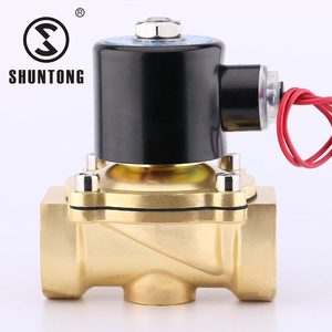 Vanne solénoïde Shun 1/2 po en laiton normalement fermée pour le contrôle de l'eau 24V DC 20W Interrupteur de pipeline - Product Image 2