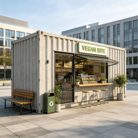 Conteneur maritime transformé en restaurant mobile, remorque alimentaire avec cuisine, bar de plage mobile, maisons conteneurs, bar conteneur