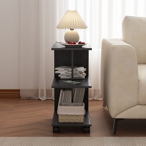 Tempered <b>glass</b> square coffee <b>table</b>, living room sofa <b>side</b> <b>table</b>, Nordic style bedroom movable storage small <b>table</b>, cross-border - Product Image 3
