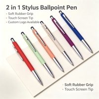 Stylo en métal aluminium avec pointe tactile, logo personnalisé, cadeau promotionnel pour entreprise
