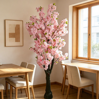 Pohon Bunga Sakura Buatan 180cm Multi-tipe, Dekorasi Kain Bunga, Pohon Sakura Palsu dalam Pot, Dekorasi Rumah & Lobi Dalam Ruangan