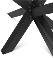 Pieds de table en acier robustes pour table araignée, finition thermolaquée, cadre solide et robuste, directement de l'usine