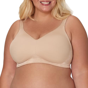 Sujetador tipo camiseta <span class=keywords><strong>Playtex</strong></span> para mujer, sin aros, de encaje sólido, sin costuras, con cobertura total y efecto suavizante # 4049 Nude 42C - Product Image 1