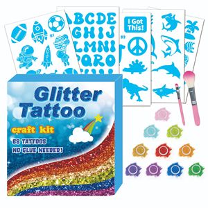 Kit de <span class=keywords><strong>tatouage</strong></span> corporel métallique scintillant pour la maternité, peinture corporelle diamantée, autocollants créatifs pour scène et concert, emballage en boîte à thème carton - Product Image 3