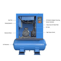Petit compresseur d'air à vis rotatif industriel PM VSD 2,2 kW 3,7 kW 3 CV 5 CV 220 V monophasé avec réservoir