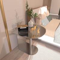 Table Basse en Acier Inoxydable pour Salon, Bar et Salon de Thé – Design Artistique en Métal, Créatif, Simple et Moderne