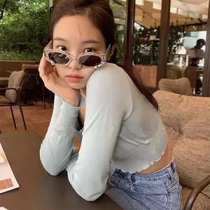 Jennie y2k миллионер gafas de sol 2023 Последняя мода Роскошные винтажные дизайнерские женские пикантные популярные солнцезащитные очки для девушек