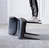 Chaises de salle à manger en cuir souple, résistantes aux rayures, en acier au carbone épaissi, style minimaliste premium, pour restaurants
