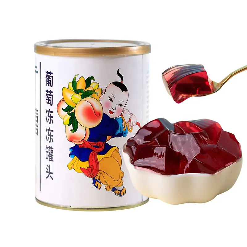 Großhandels preis Gelee-Trauben pudding mit Trauben geschmack in Dosen von China Bubble Tea Supplier 0,9 kg