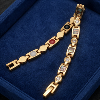 Bracelet magnétique de santé Aimgal en Germanite et coquille d'ormeau avec Zirconia 3A et acier inoxydable 316L – Bijou bien-être