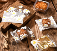 Sacs d'emballage transparents pour gâteaux de lune, biscuits et bonbons du Festival de la Mi-Automne, scellables à chaud, faits à la main avec boîte, prêts à être expédiés, MOQ 100