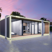 Maison capsule moderne à deux étages, maison mobile, deux chambres, avec panneaux solaires sur roues, fabriquée en Chine, petite maison conteneur