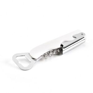 Tire-bouchon de Sommelier à Double Charnière avec Logo Personnalisé, en Acier Inoxydable, Ouvre-Bouteille Multifonctionnel pour Bars et Restaurants - Product Image 4