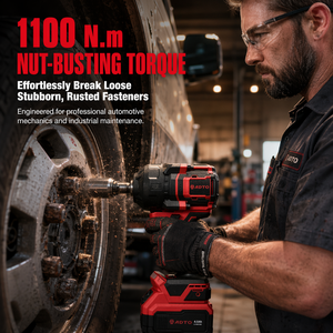 Llave de Impacto Inalámbrica Industrial de 20V con Torque de 1100Nm para Desatornillar <span class=keywords><strong>Tuercas</strong></span>, <span class=keywords><strong>Pistola</strong></span> de Impacto de 1/2 Pulgada con Torque Alto de 950Nm para Camiones Pesados - Product Image 1