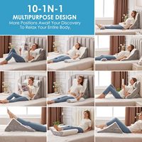 Einstellbare Triangle Memory Foam Bettkeil kissen mit Halbmond polster kissen zum Schlafen und saurem Reflux nach der Operation
