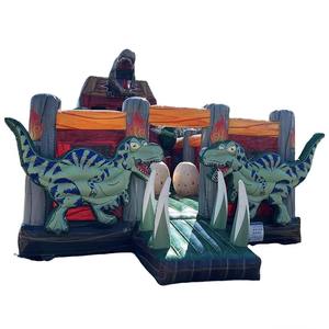 Château gonflable commercial personnalisé sur <span class=keywords><strong>le</strong></span> thème des dinosaures, grand château gonflable Dino Park avec toboggan - Product Image 5
