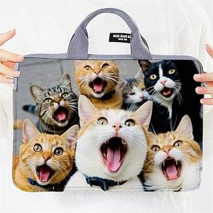 Housse d'ordinateur portable réutilisable et portable avec logo personnalisé, mignonne, 13, 14, 15 pouces, avec poignée, pour le travail, les voyages et la vie étudiante - Product Image 3