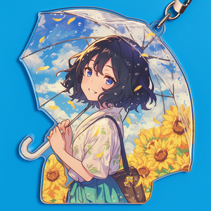 Custom Anime Kawaii Promotional Transparent Acrylic Plastic Keychains UV Printed Charm Eco-friendly Lightweight Hard-Wearing Key