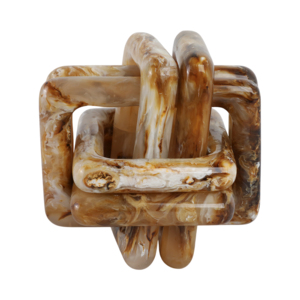 Scultura a nodo in marmo per decorazioni domestiche e accenti per il bagno, ornamento moderno per l'arredamento di stanze, decorazione per mensole, pezzo di design per l'ufficio - Product Image 1