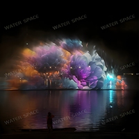 Matériel de projection d'écran d'eau à thème culturel personnalisé pour fontaines, images dynamiques HD, pour plans d'eau, spectacles nocturnes et aménagements aquatiques, disponible en gros