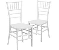 Chaises Chiavari en plastique blanc empilables en résine pour mariages et événements – Vente en gros