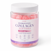 Gummies de collagène à formule personnalisée avec technologie de cœur liquide, absorption élevée, soutien beauté, marque privée, ODM, marque blanche