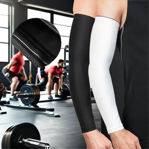 Manguito de compresión unisex de neopreno y elastano para codo, transpirable, ultrafino, protección para correr, deportes al aire libre, uso en verano - Product Image 2