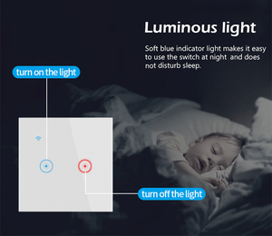 Interrupteur mural tactile intelligent LEDEAST DS-101BW Tuya 1 2 <span class=keywords><strong>3</strong></span> 4 Gang 400W Smart Life Home Light Wifi avec panneaux en verre, contrôleur d'interrupteur Wifi - Product Image 3