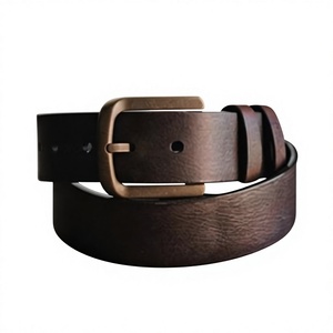 Cinturón de Cuero Vacuno Ecológico con Hebilla de Acero, Cuadrado, Impermeable, de Uso Diario para Hombre, Calidad Premium Personalizada de BS International - Product Image 1
