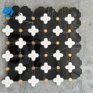 Tuile de mosaïque en marbre blanc de pierre naturelle de fleur d'art de bon <span class=keywords><strong>prix</strong></span> - Product Image 4