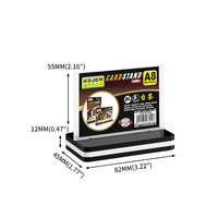Étiquette horizontale personnalisée en forme de T en plastique pour carte de prix étiquette support de comptoir mini support d'affichage de signe transparent