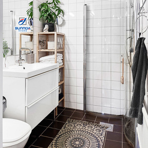 Piastrelle da parete da bagno 150x150mm di alta qualità in ceramica lucida di colore bianco puro - Product Image 2