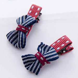 Barrette à cheveux en cristal pour enfants, accessoire vintage avec nœud, style coréen, tendance, créative, à blocs de couleur - Product Image 4