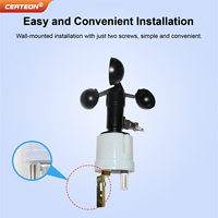 RS485 Outdoor Weather Sensor Modbus RTU Environmental Wind Speed Temperature Humidity Light for Industrial Agriculture