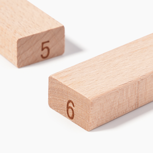 CE CPC Natural Beech Wood Number Blocks Tumbling Tower Stacking Toy Games for Building, <strong>Toppling</strong> and Tumbling - Product Image 5