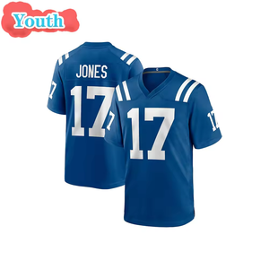 Maillots de football américain pour enfants de qualité supérieure cousus en gros IND Youth 17 <span class=keywords><strong>Daniel</strong></span> Jones 28 Jonathan Taylor 84 Tyler Warren - Product Image 2