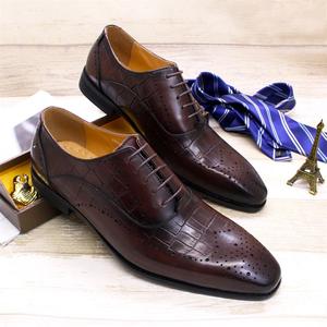 Chaussures en cuir pour hommes 2026 – Style britannique rétro, brogues colorées, idéales pour mariages et occasions formelles - Product Image 3