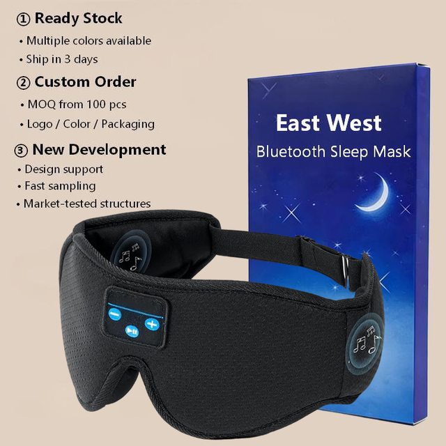Bluetooth 5.4 Wireless Sleep Mask Headphones12H Playtime Stable Connection Factory OEM Supply