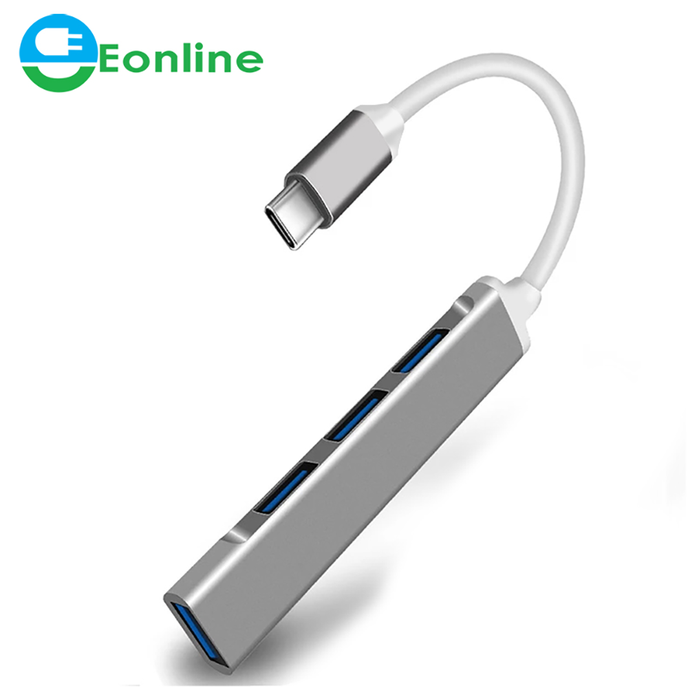 Eonline USB C концентратор USB 3,0 2,0 тип C 3,1 мульти 4 порта USB разветвитель для Lenovo Xiaomi Macbook Pro Air ПК ноутбук ноутбуки